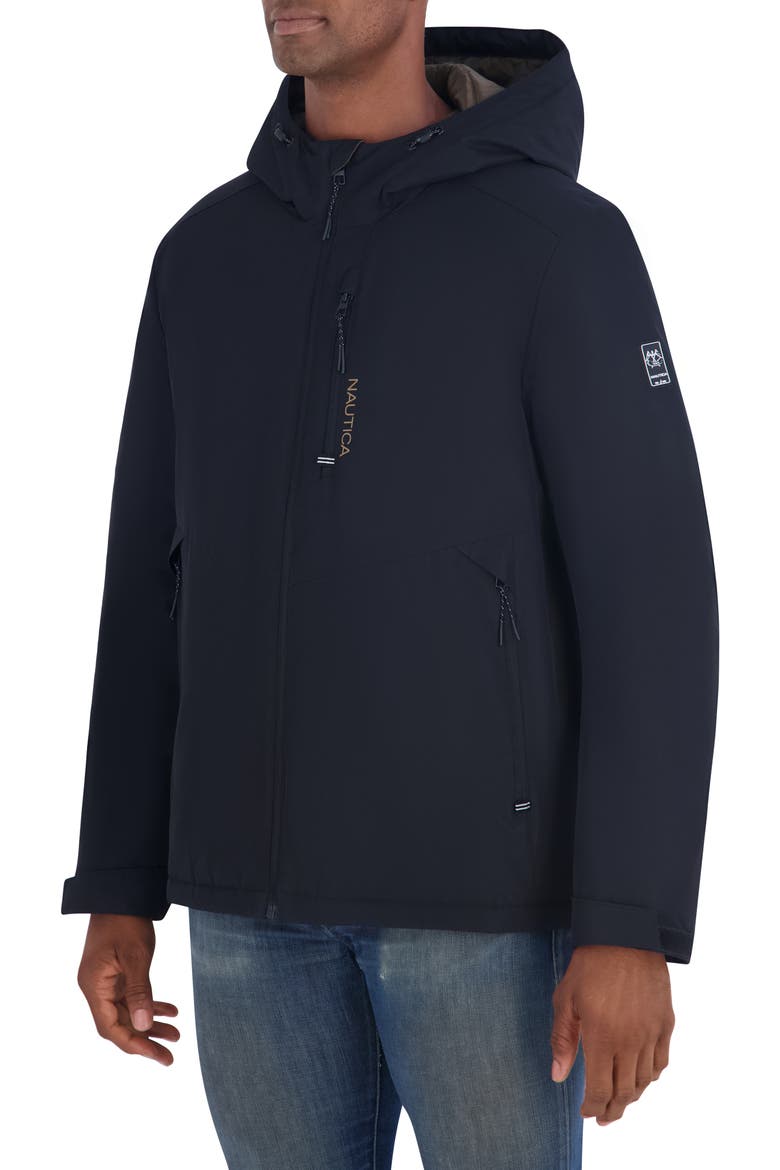 Hooded Rain Jacket, Alternate, color, BLACK