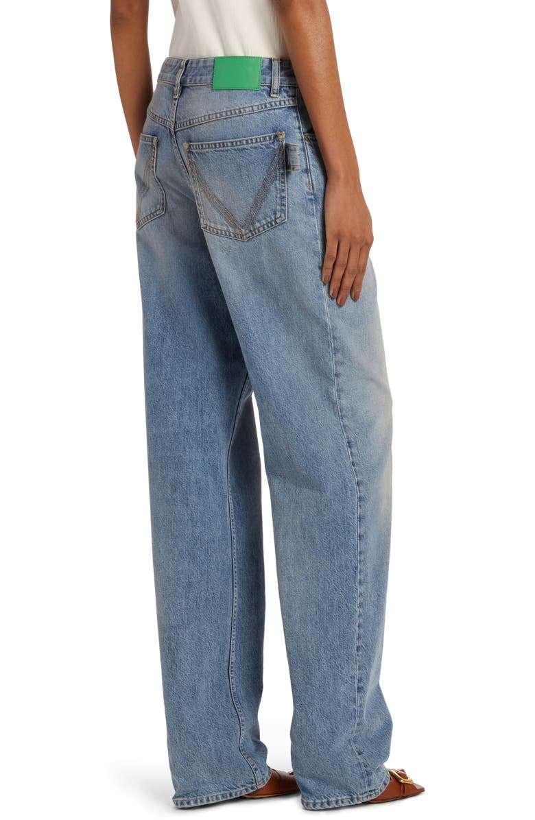 Bottega Veneta Nonstretch Wide Leg Jeans, Alternate, color,