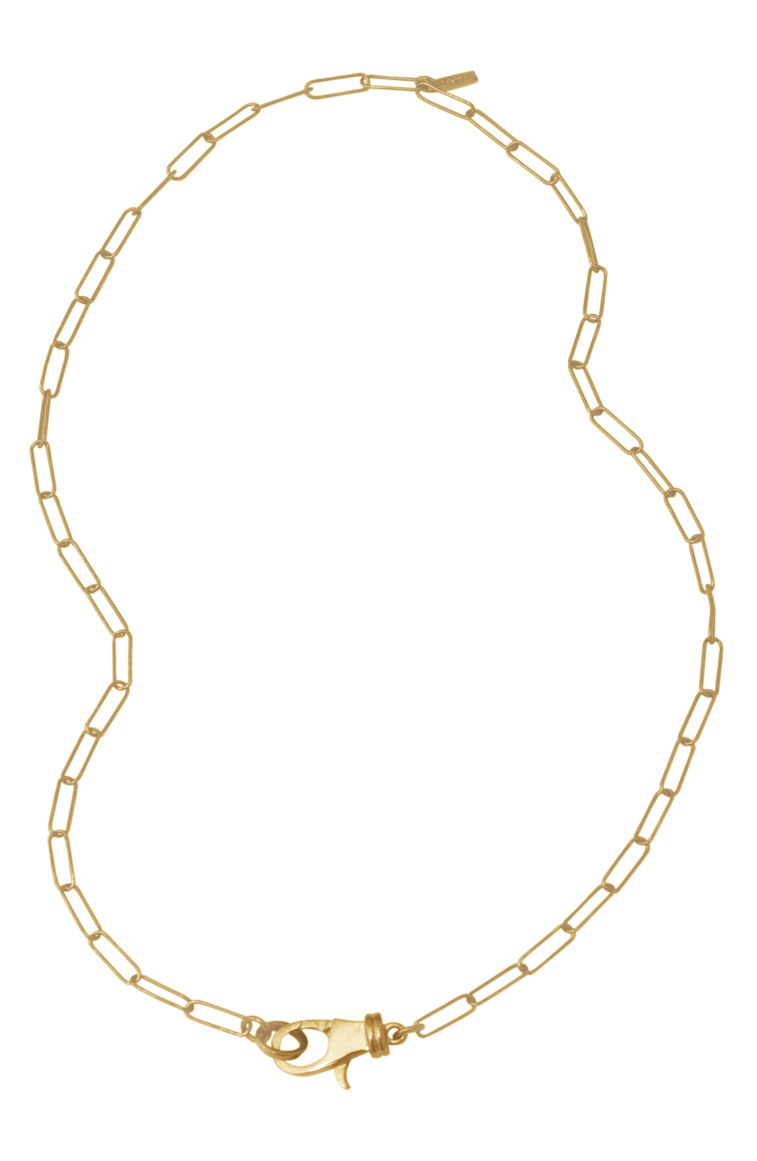 Adornia Paperclip Chain Lock Necklace