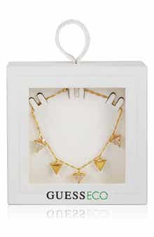 GUESS Cubic Zirconia Triangle Charm Line Bracelet