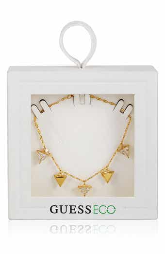 Cubic Zirconia Triangle Charm Line Bracelet