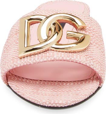 サンダル・ミュール Dolce & Gabbana Raffia Slide Sandals Raffia sliders in Beige for Women | Dolce&Gabbana® US
