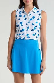 G/FORE Drop Floral Performance Sleeveless Polo