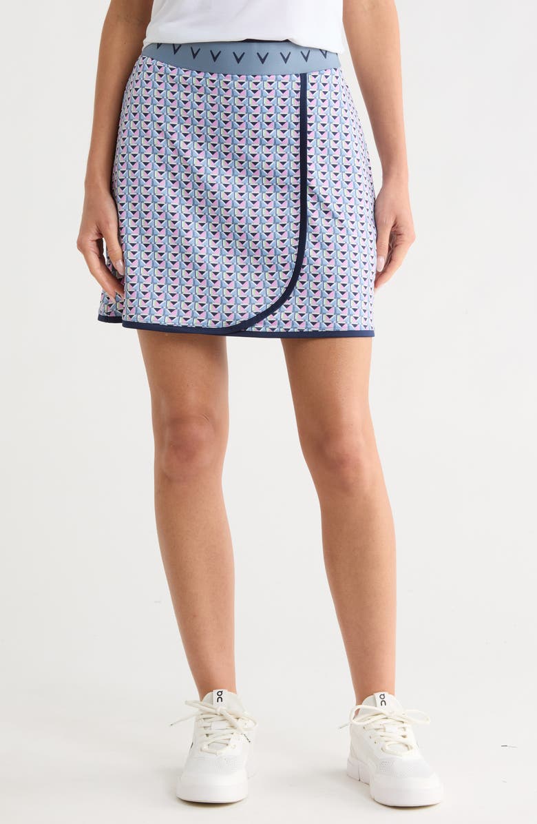 Callaway Chevron Geometric Wrap Golf Skort, Main, color, Flint Stone