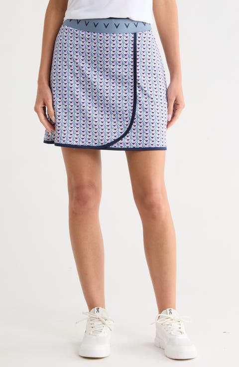 Chevron Geometric Wrap Golf Skort