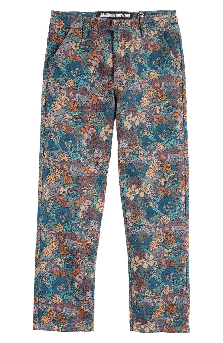 Billionaire Boys Club Monstera Floral Jacquard Pants, Alternate, color,