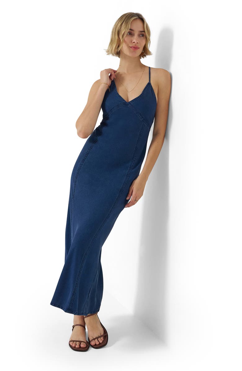 Lee Denim Maxi Slipdress, Alternate, color, Frozen In Time