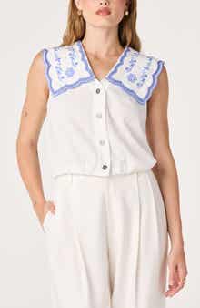 Corinne Embroidered Button-Up Shirt