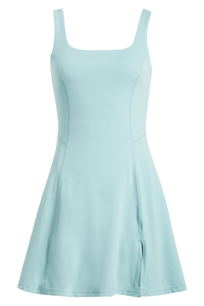 Luxe Lite Court Dress with Interior Shorts, Alternate, color, TEAL AQUIFER