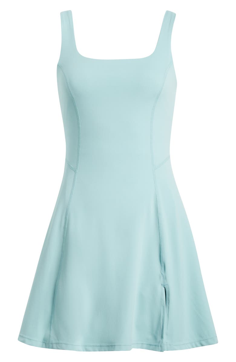 Zella Luxe Lite Court Dress with Interior Shorts, Alternate, color, Teal Aquifer