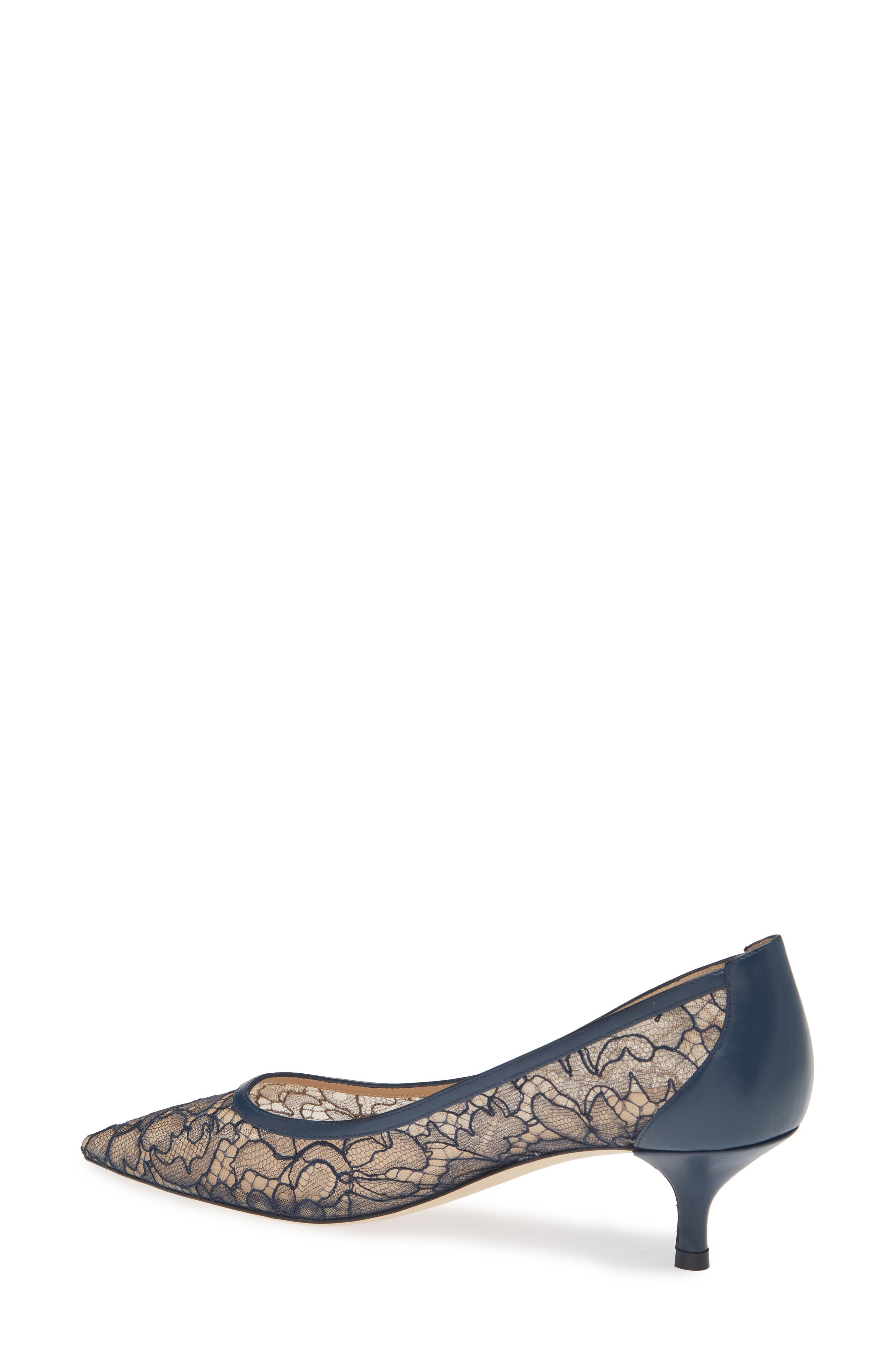 Stuart Weitzman Stuart Power 50 Pump, Alternate, color, Navy Lace
