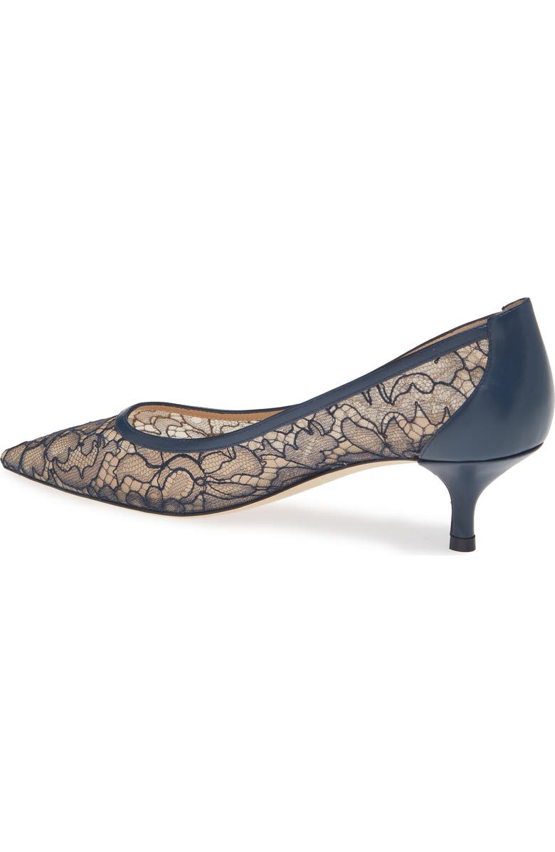Stuart Weitzman Stuart Power 50 Pump, Alternate, color, Navy Lace