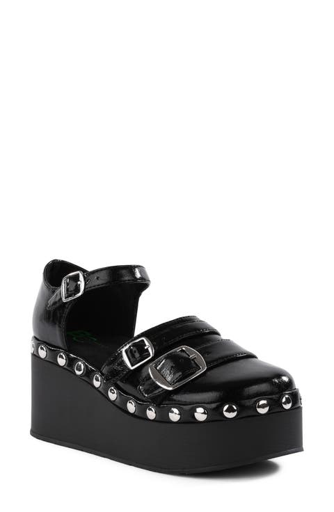 Story of My Life Faux Leather Flatform Sandal
