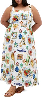 City Chic Capria Print Sleeveless Maxi Dress