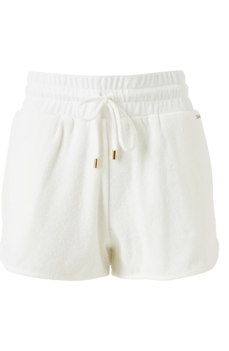 Melissa Odabash Harley Cotton Blend Terry Cover-Up Shorts, Alternate, color, 
