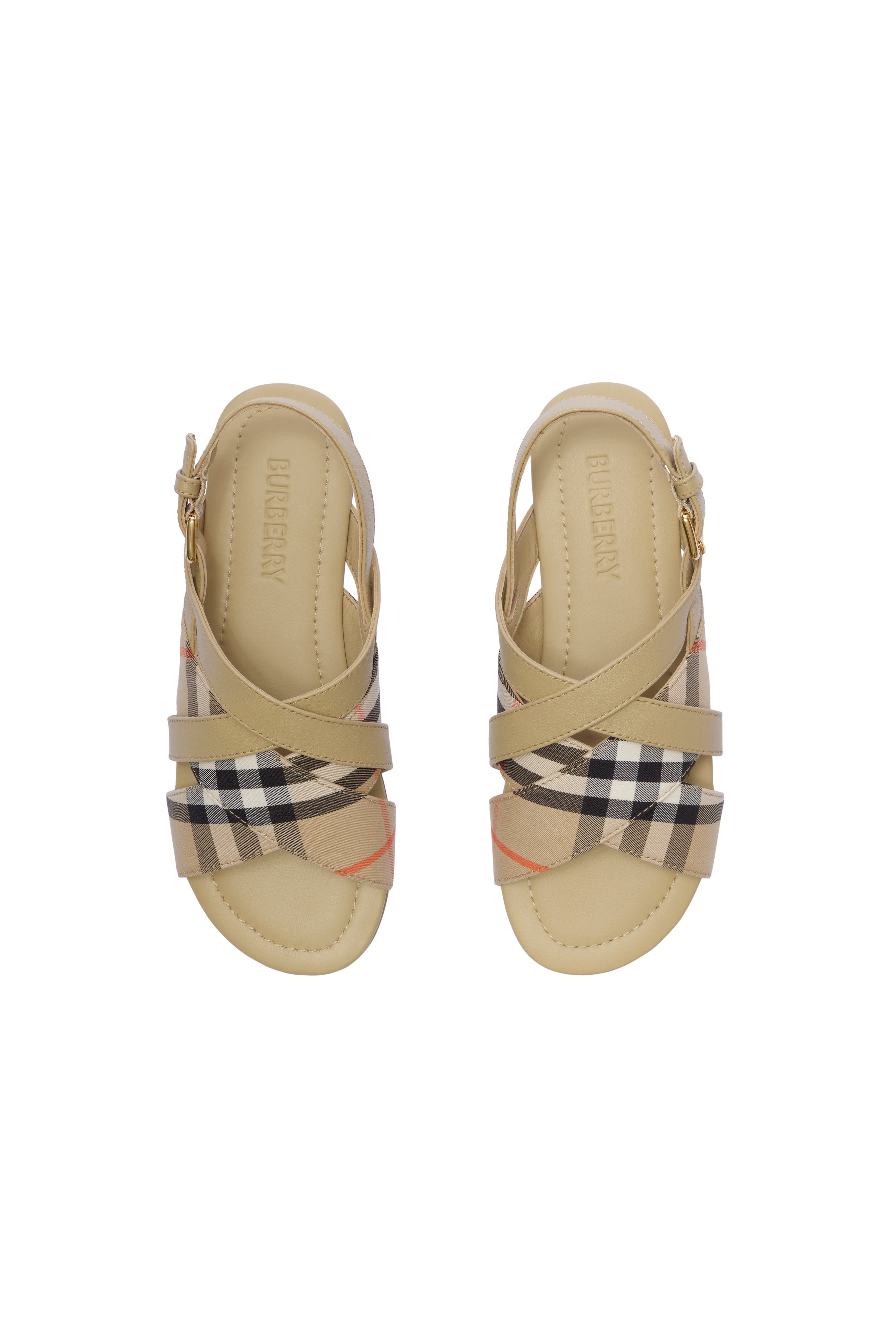 Burberry Check Sandals, Alternate, color, 