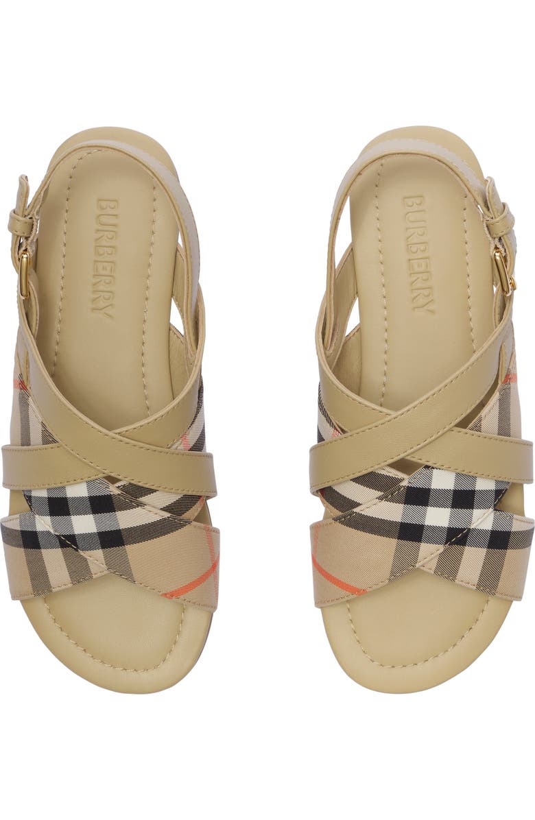Burberry Check Sandals, Alternate, color,