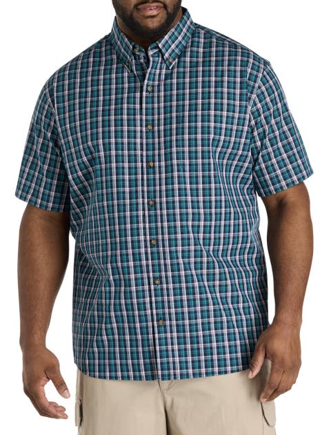 Big & Tall Easy-Care Plaid Sport Shirt