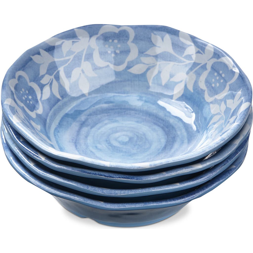 Tag Cote Blue White Flower Melamine Bowls Set Of Four