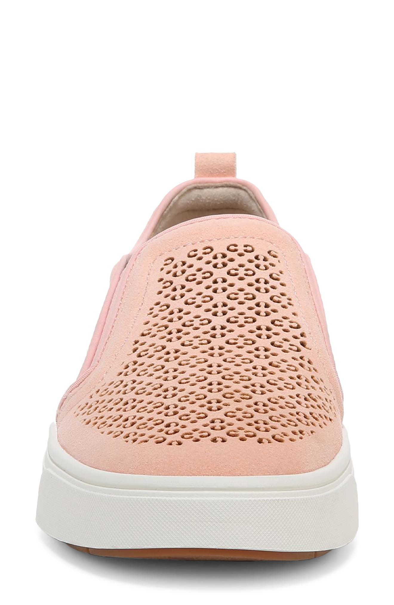 Kimmie Perforated Suede Slip-On Sneaker, Alternate, color, ROZE