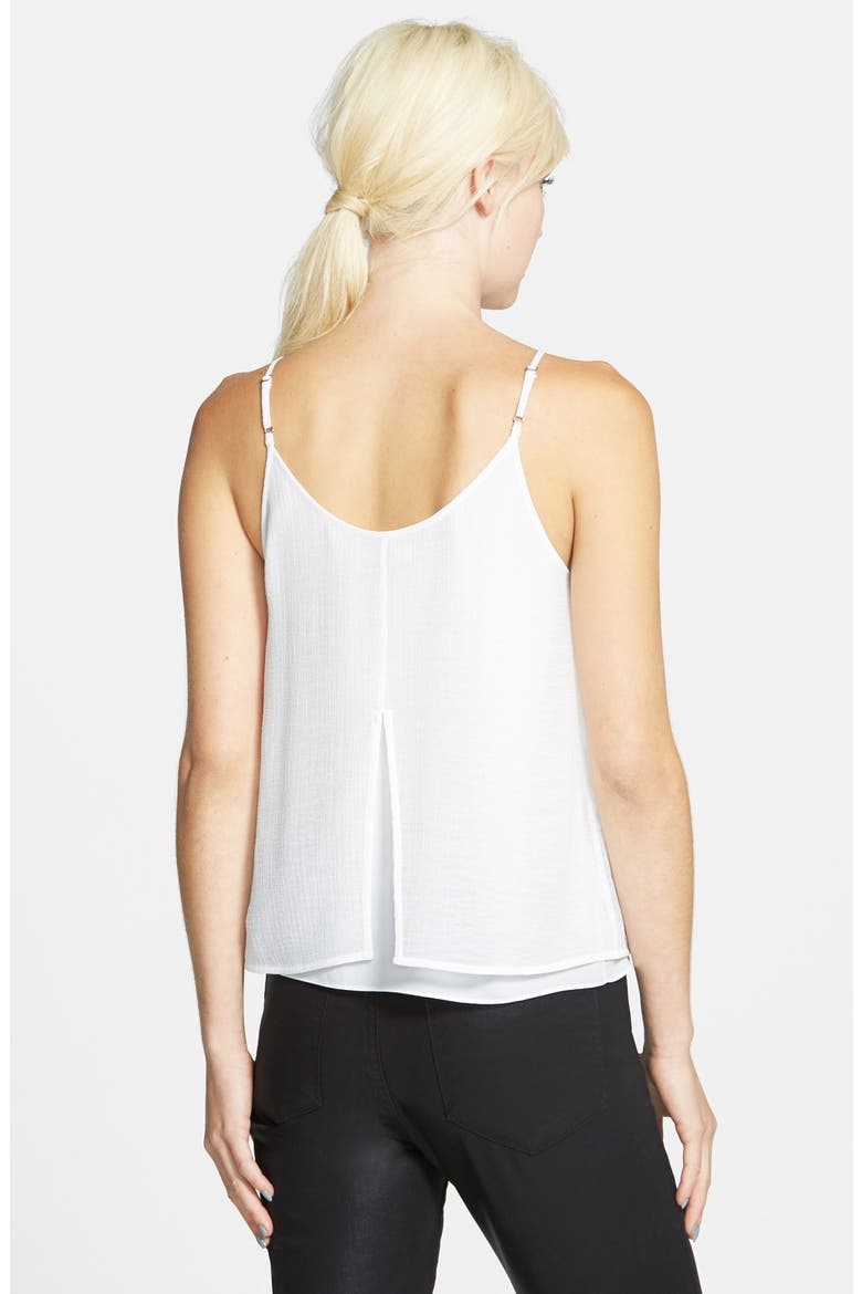 Crinkled Split Back Top, Alternate, color, WHITE STAR