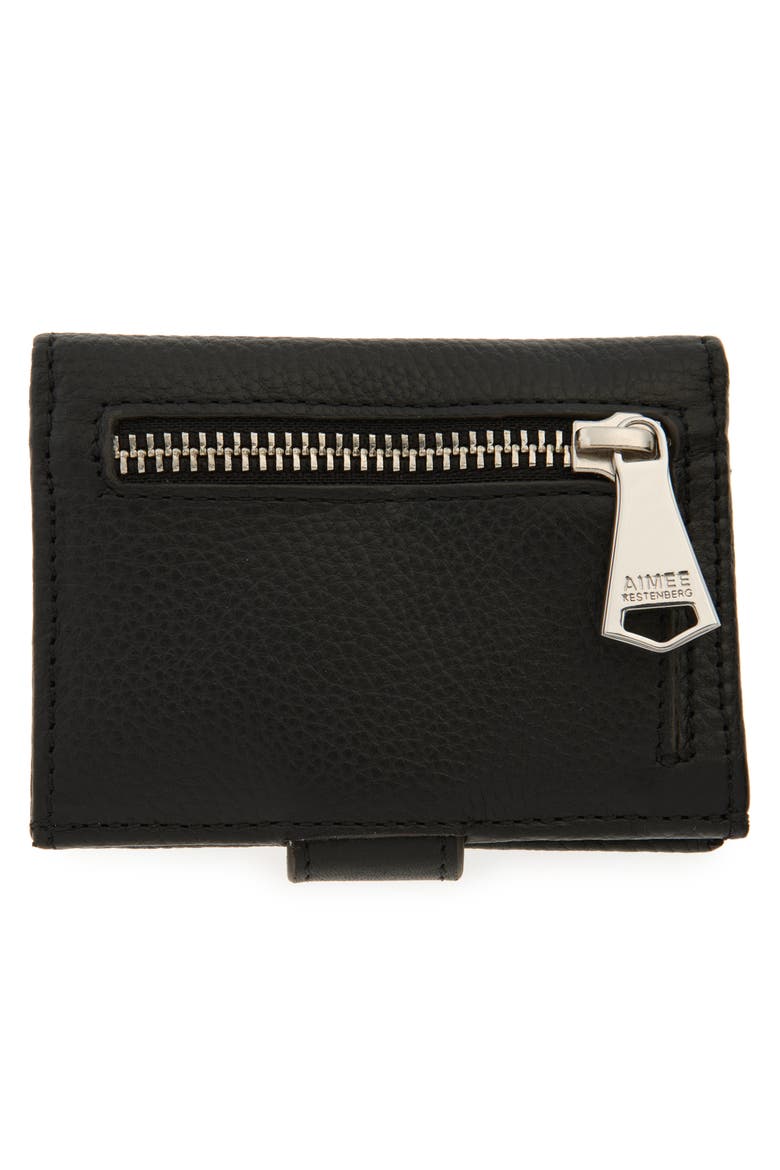 Highland Bifold Leather Card Case, Alternate, color, BLACK