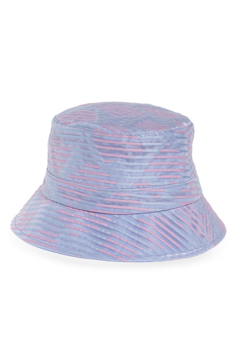 Eugenia Kim Beckett Stripe Organza Bucket Hat, Main, color, 
