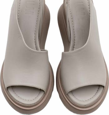 Agusto Leather Platform Sandal