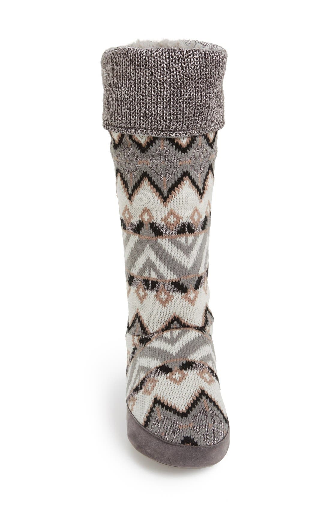 'Winona' Slouchy Bootie Slipper, Alternate, color, GREY