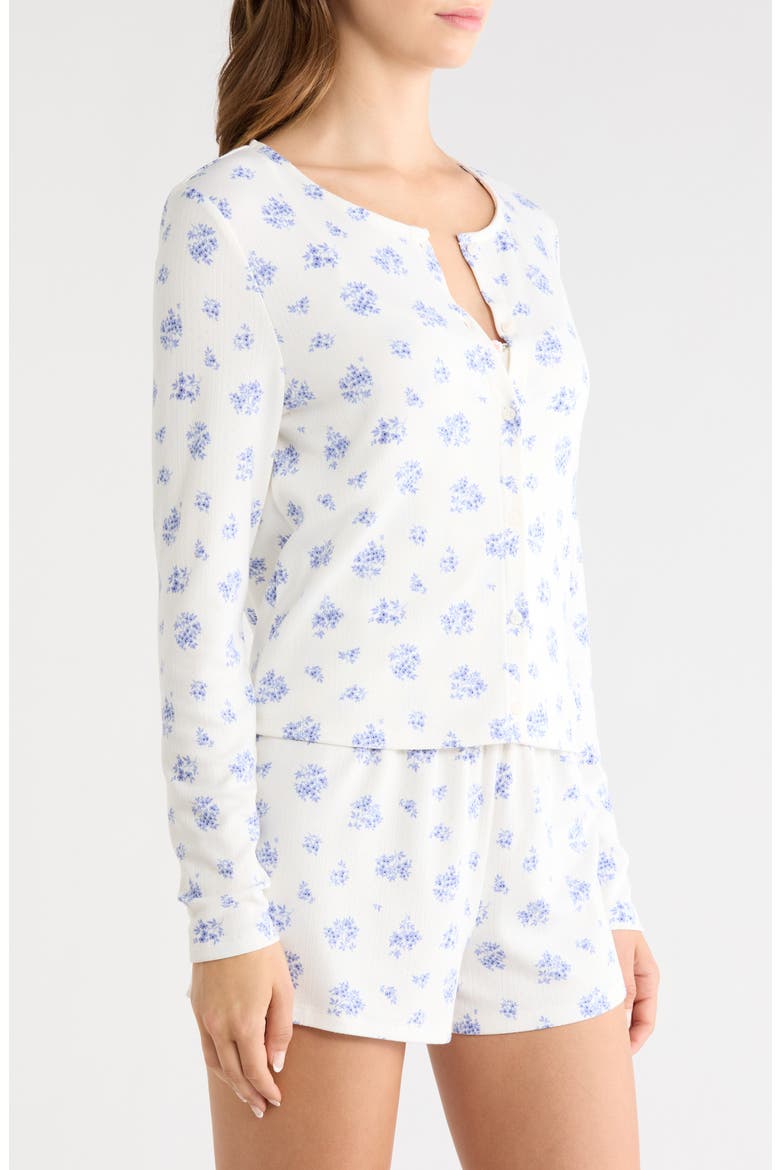 Blissful Pointelle Jersey Pajamas, Alternate, color, WHITE DITSY