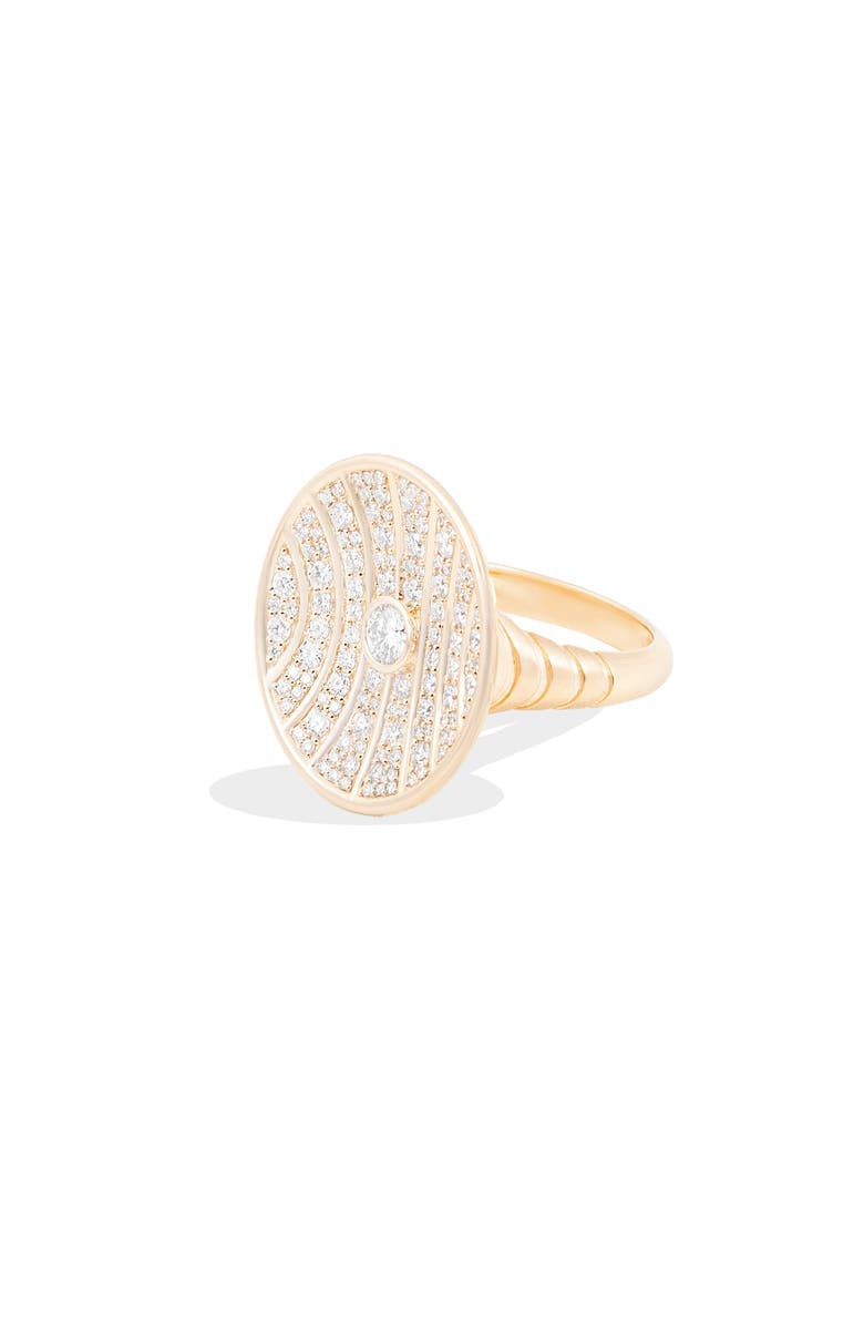 Campbell + Charlotte Revel Large Dimensional Ring, Alternate, color, Diamond- Gold