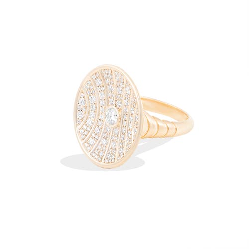 Campbell + Charlotte Revel Large Dimensional Ring In Gold