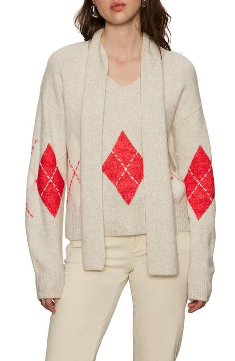 Argyle Scarf Sweater