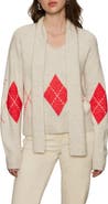 Sanctuary Argyle Scarf Sweater