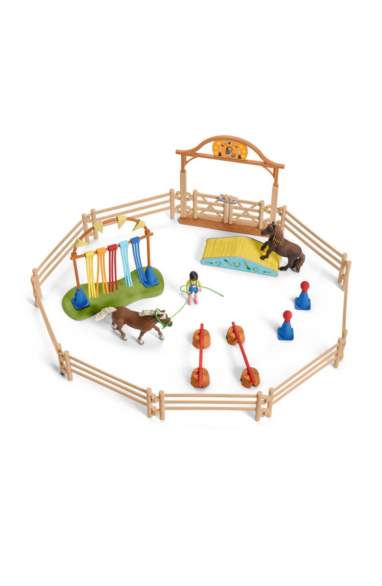 Schleich Farm World Pony Agility Training, 41 Pieces, Kids, Alternate, color, Multicolored