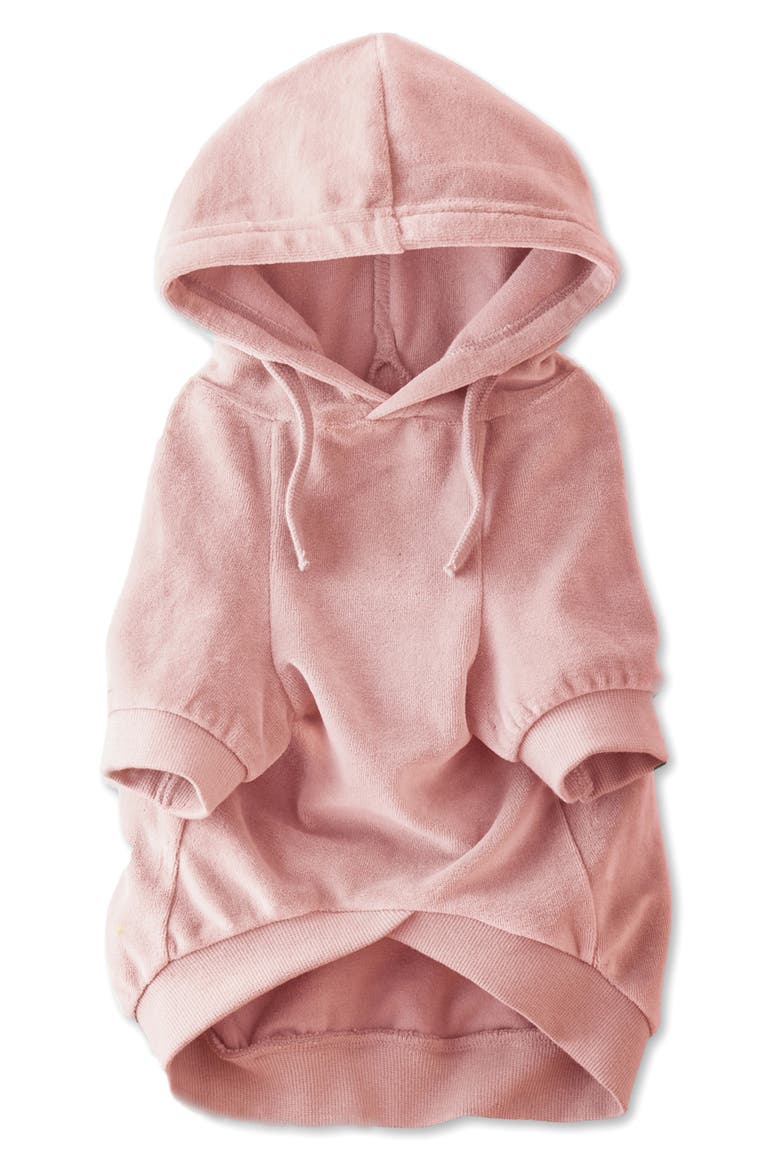 Cooper II Velour Pet Hoodie, Main, color, PINKDNU