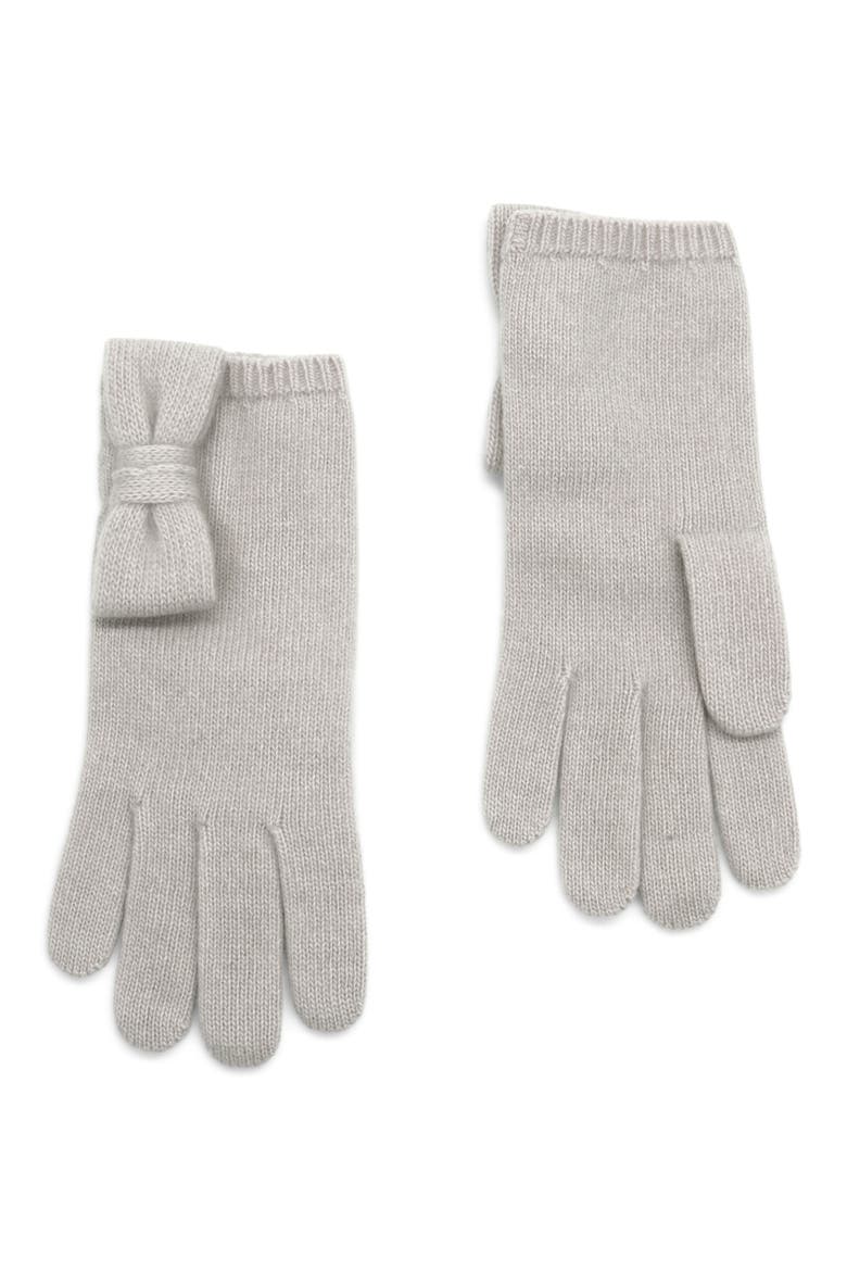 Bow Cashmere Gloves, Main, color, HERRINGS