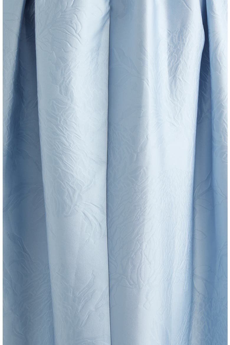 Sweeny Halter Silk Blend Cloqu Gown, Alternate, color, ICY BLUE