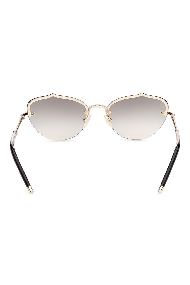 59mm Gradient Geometric Sunglasses, Alternate, color, GOLD / GRADIENT CRYSTAL SMOKE