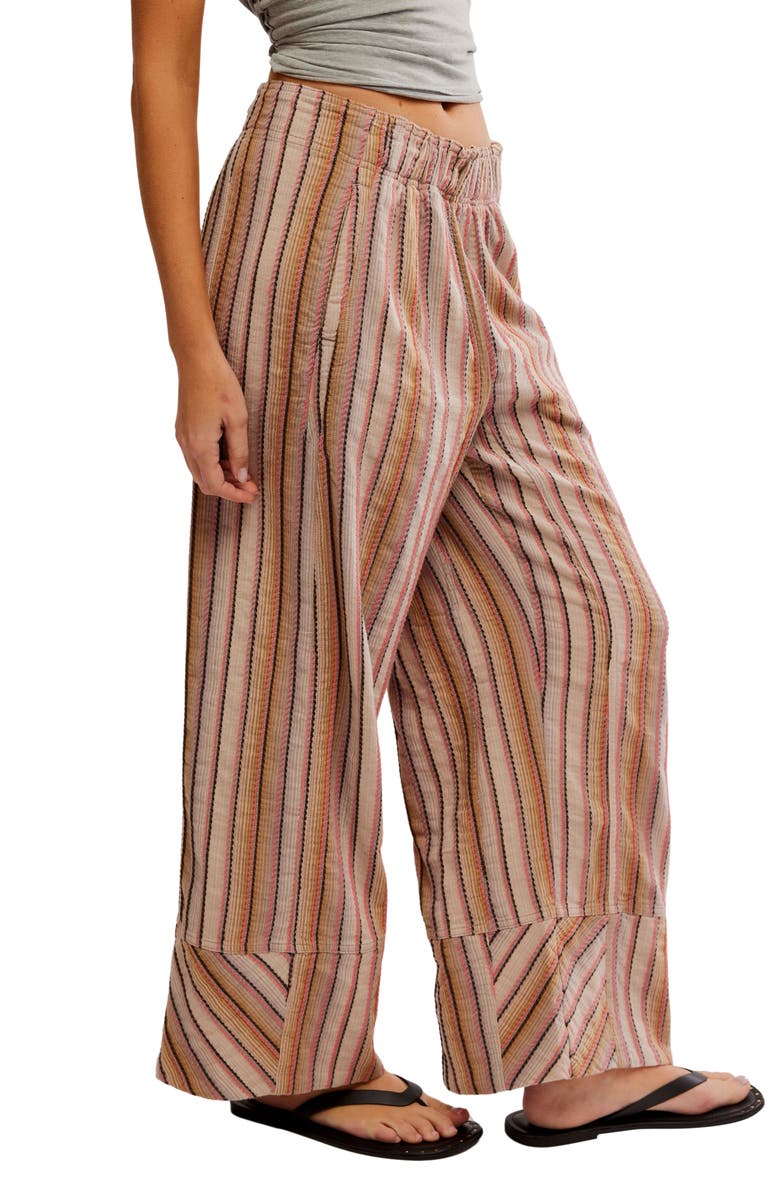 Free People Days End Stripe Cotton Drawstring Pants, Alternate, color,