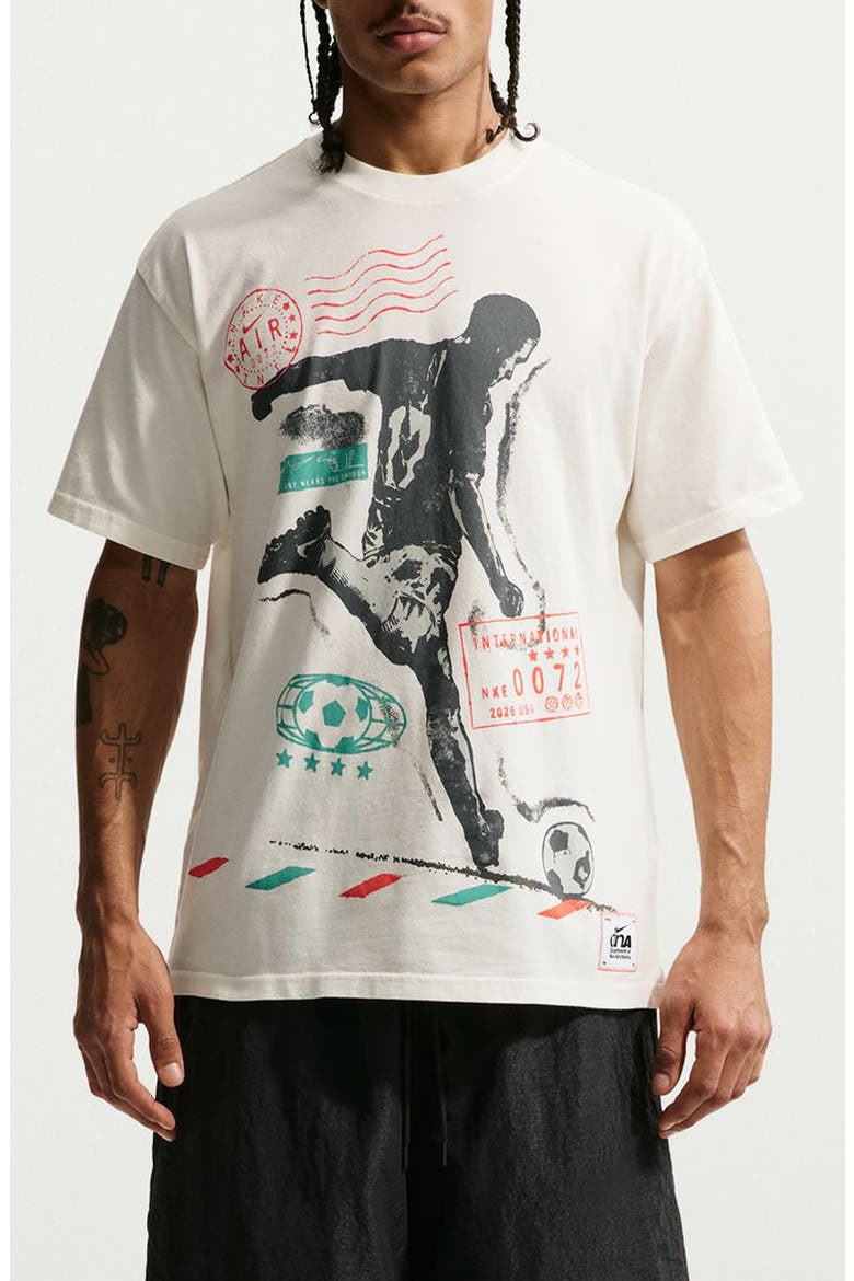 Sportswear Soccer Kick Cotton Graphic T-Shirt, Main, color, SAIL