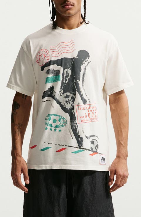 Sportswear Soccer Kick Cotton Graphic T-Shirt