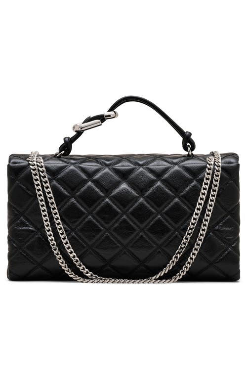 Marc Jacobs The Xl Dual Chain Diamond Quilted Convertible Leather Shoulder Bag In Black