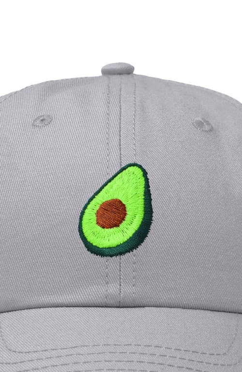 Dalix Avocado Embroidered Food Hat In Gray