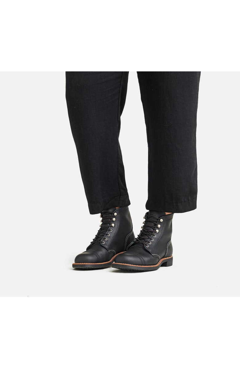 Red Wing Heritage Iron Ranger<sup>®</sup> Boundary Leather Boot, Alternate, color, Black Boundary