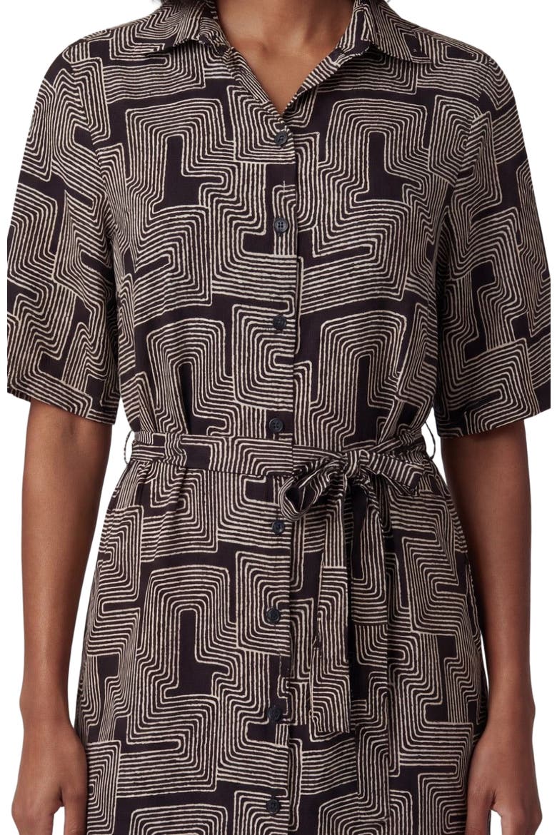 Inter Twine Womens Wrap Shirt Dress, Alternate, color, INTER TWINE BLACK