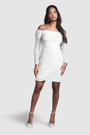 Coast Bardot Long Sleeve Mini Dress