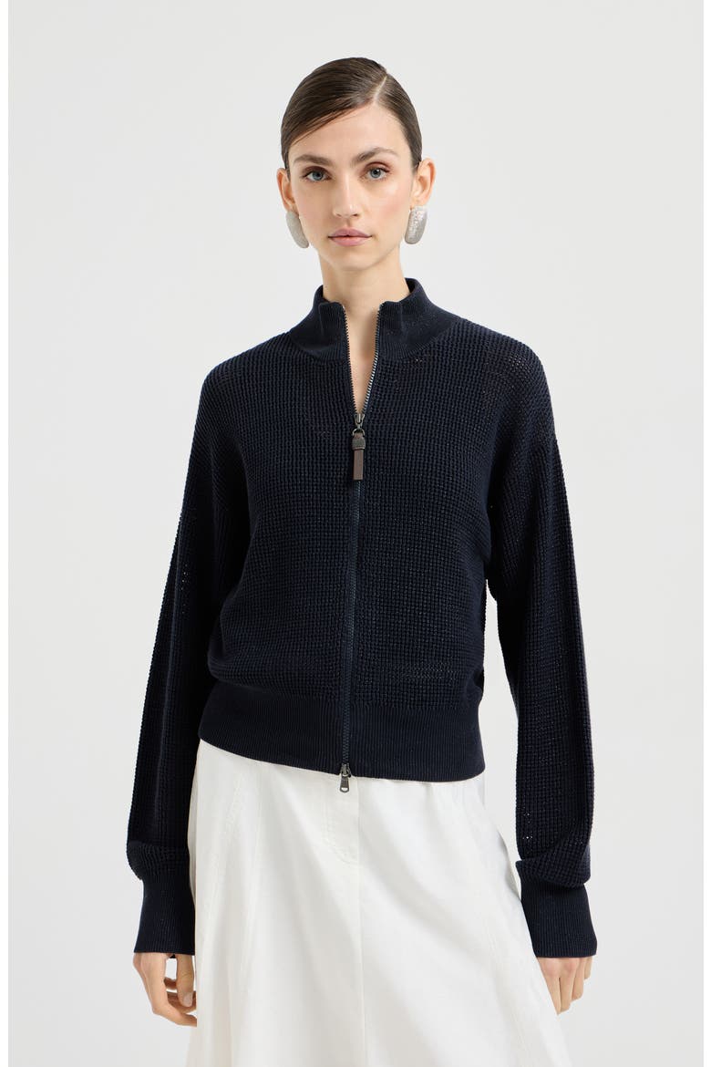 Sparkling net cardigan, Main, color, Blue