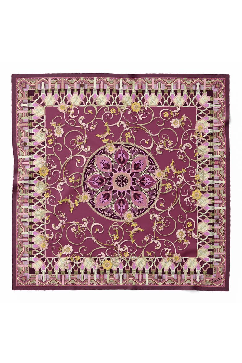 Natalia - Silk Scarf Shawl for Women, Alternate, color, Raspberry