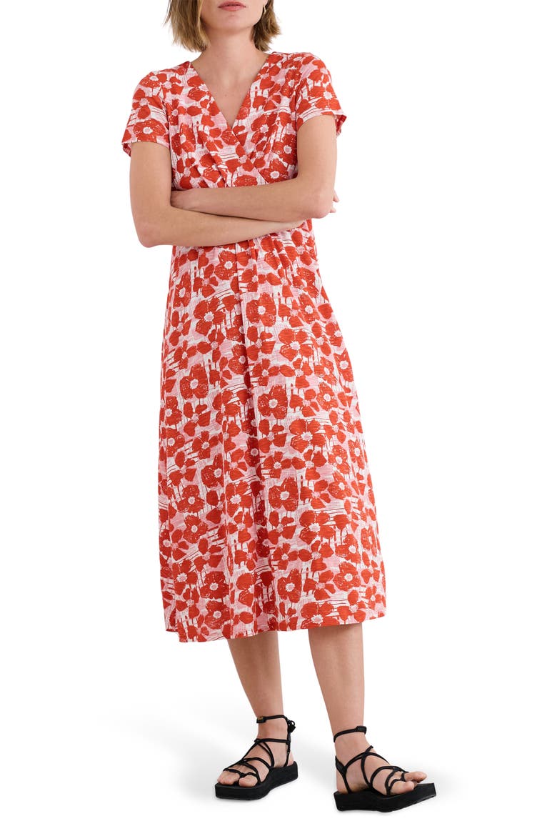 Chapelle Print Maxi Dress, Main, color, PATCHWORK BLOOM MANDARIN